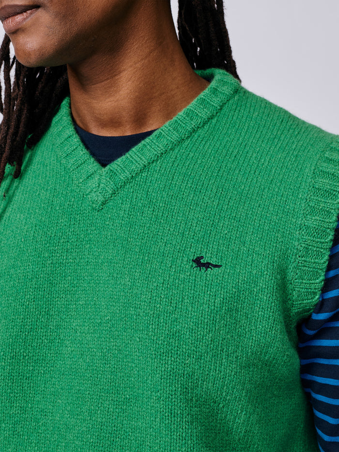 Aubin Green Baldwin Merino Tank Top | Slipover