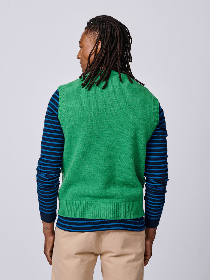 Aubin Green Baldwin Merino Tank Top | Slipover