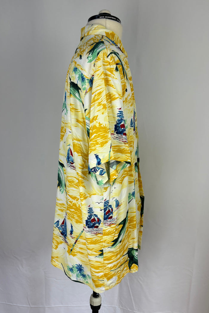 Banana Republic Hawaiian Shirt Marlin Fishing