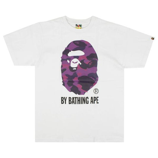 Bape - APE Tee - White/Purple - Clique Apparel