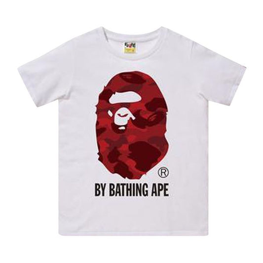 Bape - APE Tee - White/Red - Clique Apparel