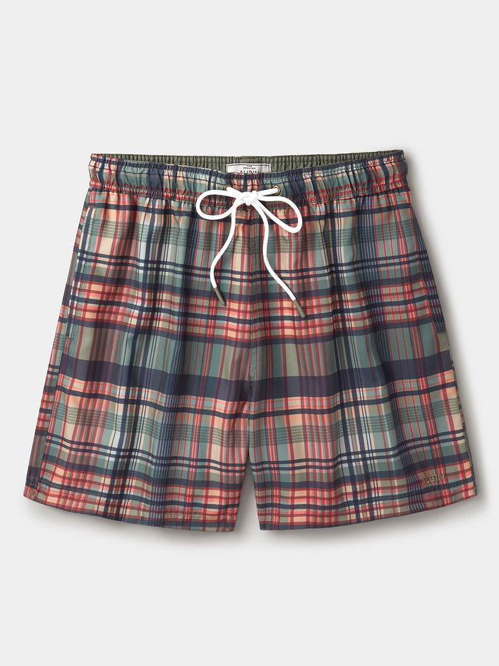 Aubin Madras Check Bardney Swim Short | Swim Shorts