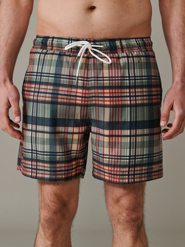 Aubin Madras Check Bardney Swim Short | Swim Shorts