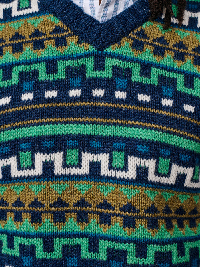 Aubin Fairisle Beechway Merino Tank Top | Slipover