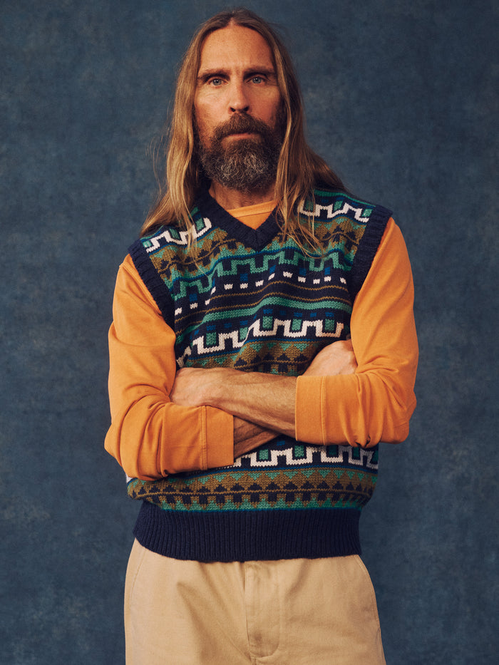Aubin Fairisle Beechway Merino Tank Top | Slipover
