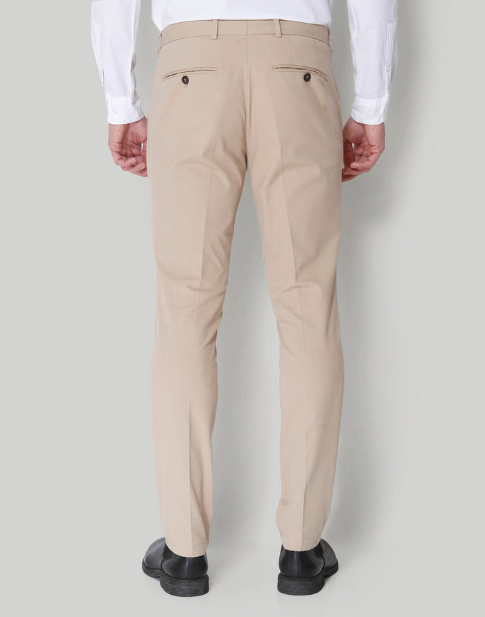 Beige Formal Trousers