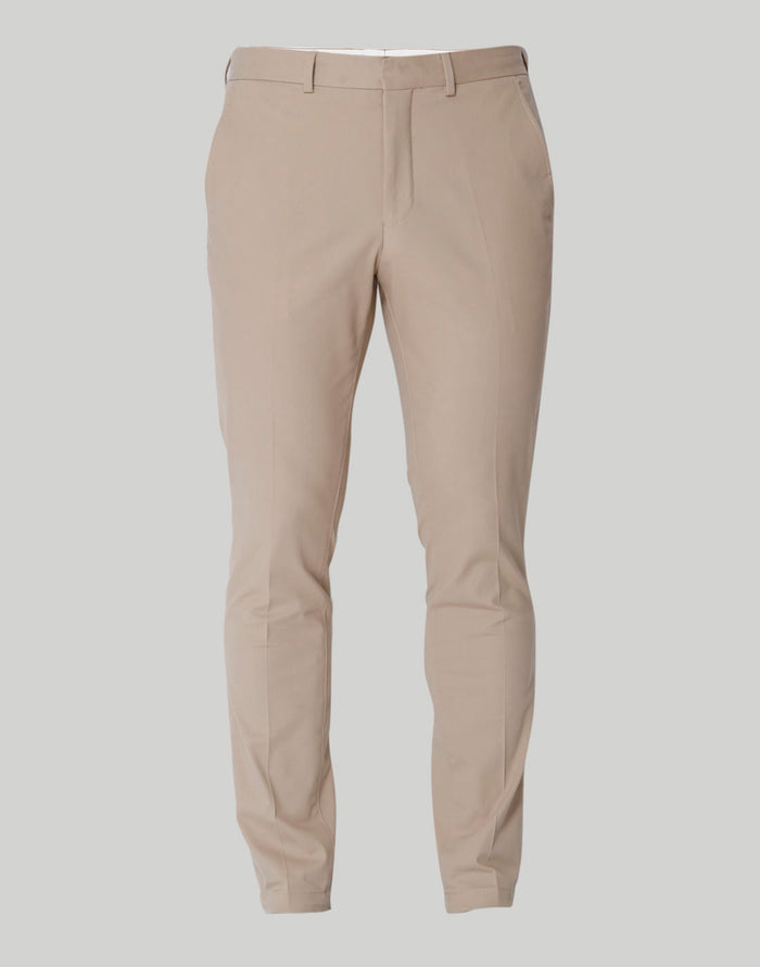 Beige Formal Trousers