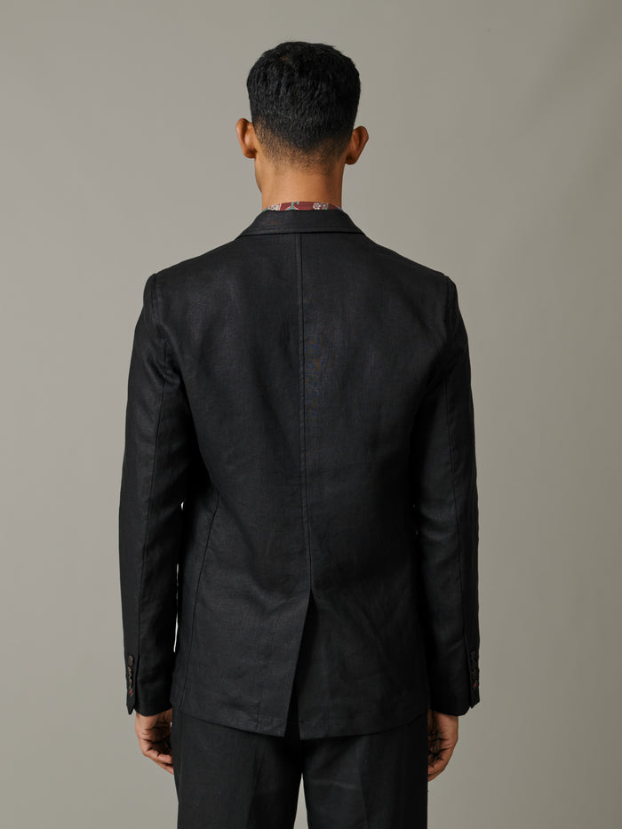 Aubin Black Belvedere Relaxed Linen Jacket | Linen Jacket