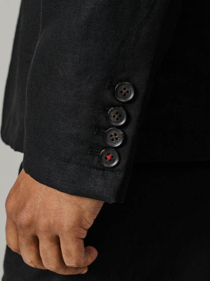 Aubin Black Belvedere Relaxed Linen Jacket | Linen Jacket