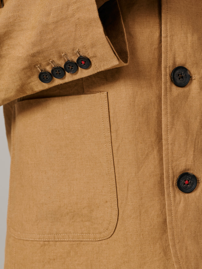 Aubin Mustard Belvedere Relaxed Linen Jacket | Linen Jacket
