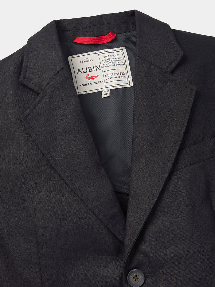 Aubin Black Belvedere Relaxed Linen Jacket | Linen Jacket