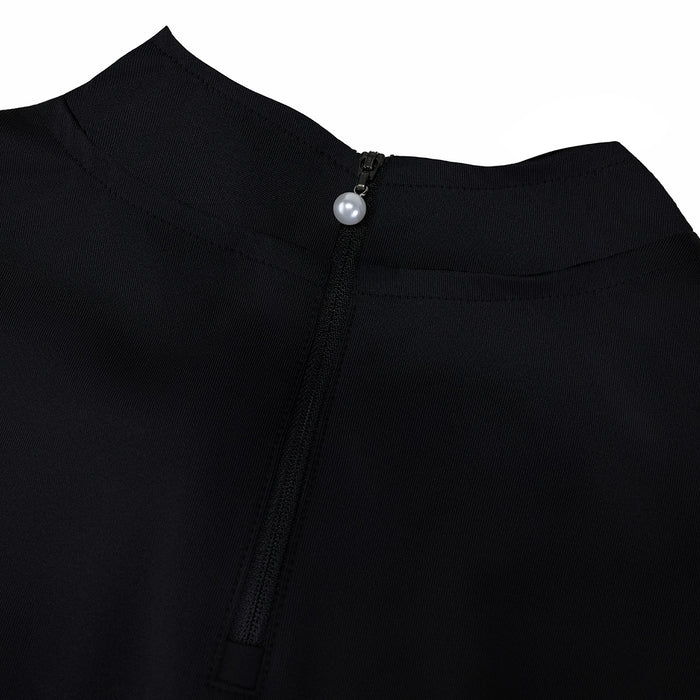 Big ribbon sleeveless T-shirt (Black)