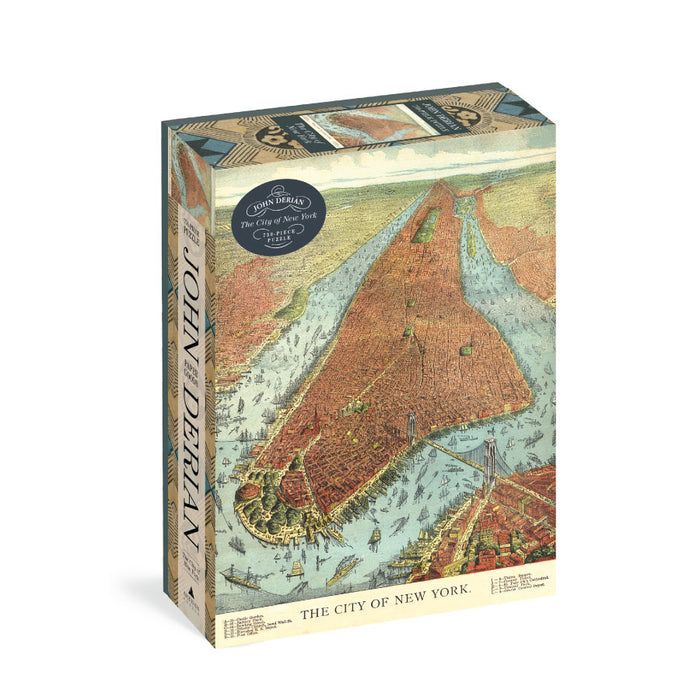 Bird's Eye View of Manhattan Puzzle - The New York Public Library Shop