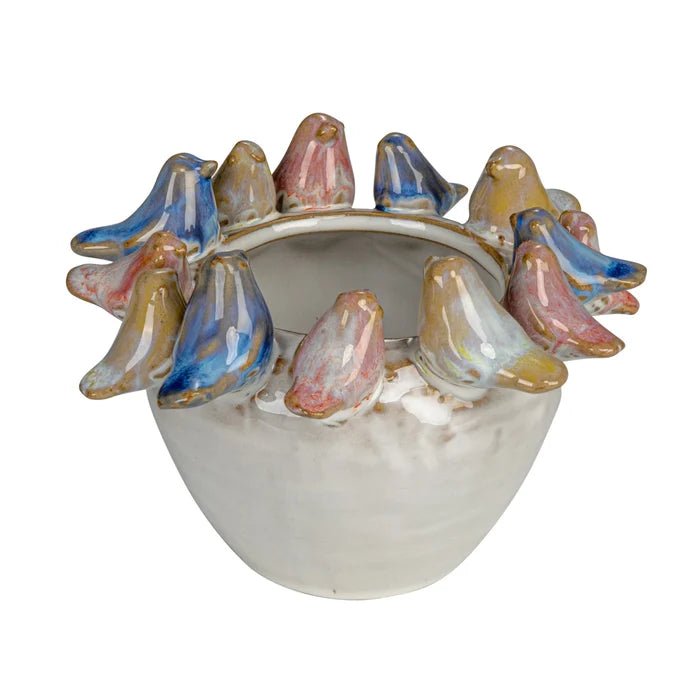 Birds Stoneware Planter  - The New York Public Library Shop