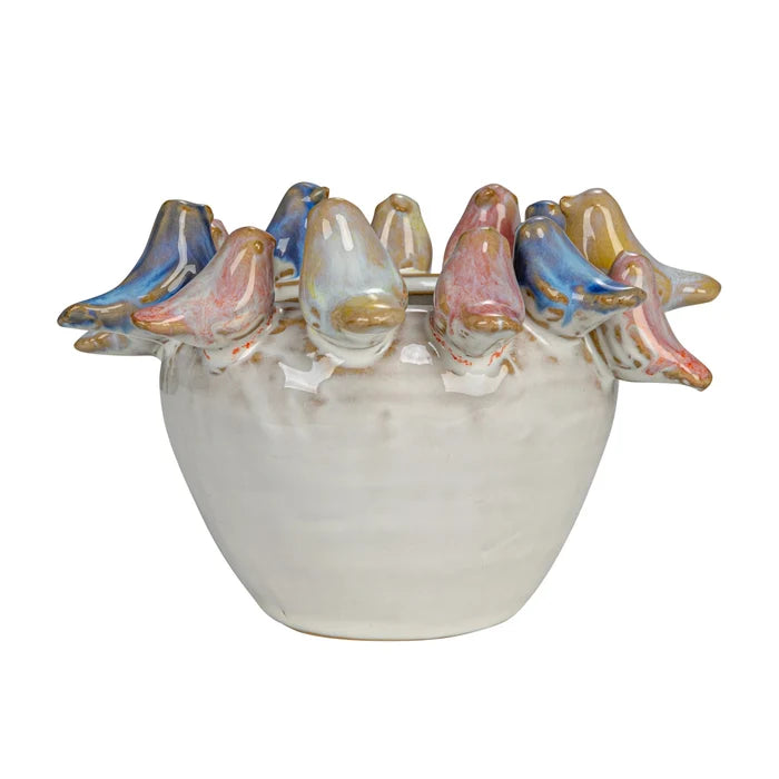 Birds Stoneware Planter  - The New York Public Library Shop