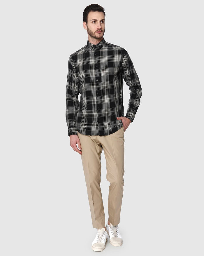 Black Check Full Sleeves Shirt