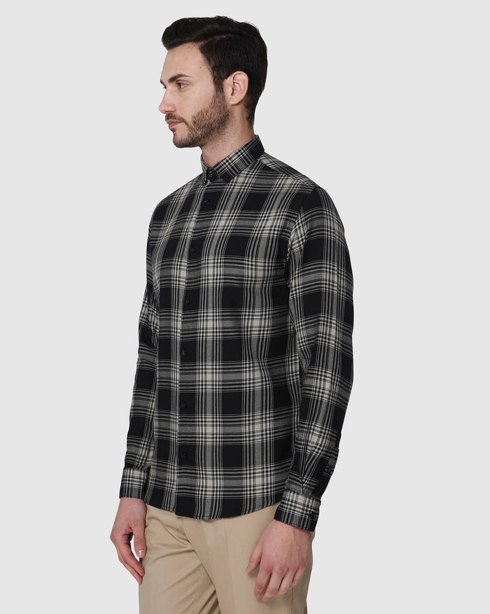 Black Check Full Sleeves Shirt