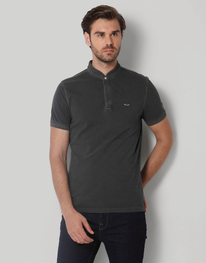 Black Henley T-Shirt