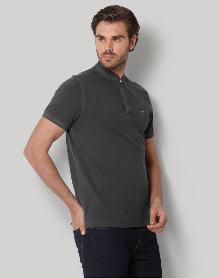 Black Henley T-Shirt