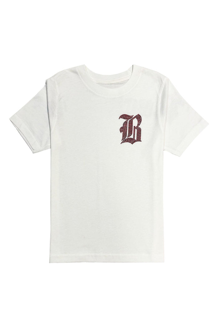 Black Label - Kids Black Label Red Bling Tee - White - Clique Apparel