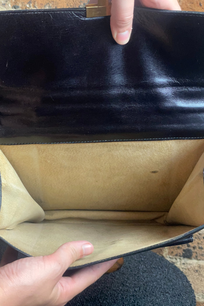 Black Leather Gentlemans Portfolio Bag image 3