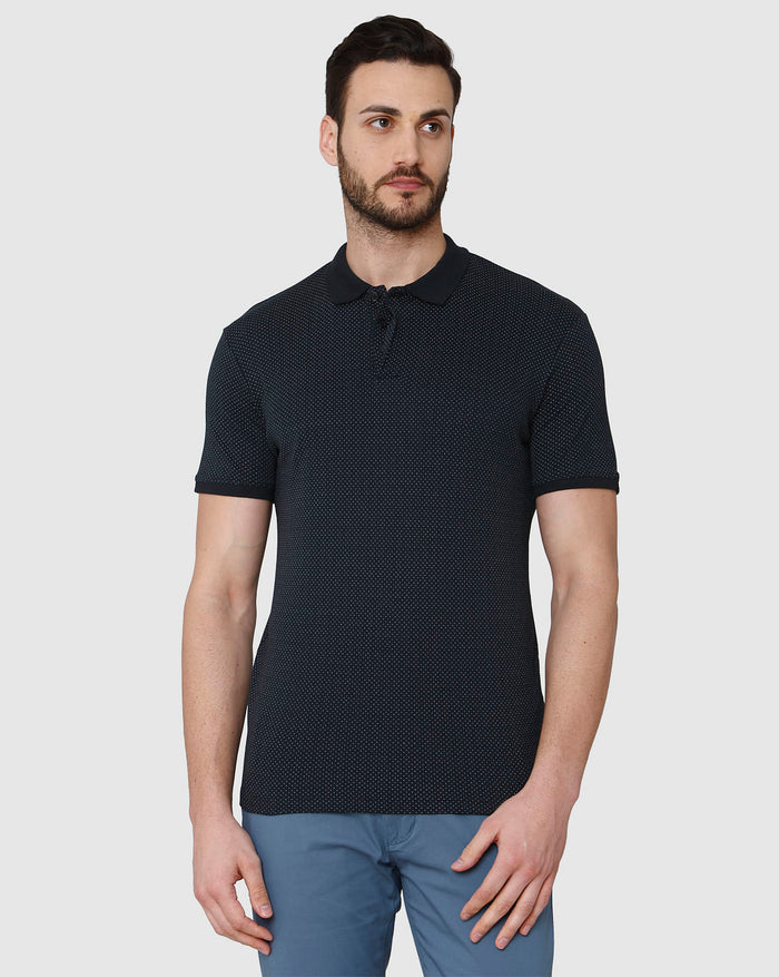 Black Polo Neck T-Shirt