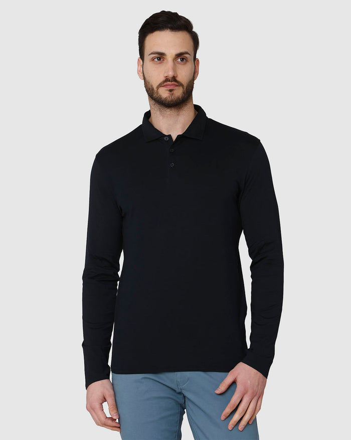 Black Polo Neck T-Shirt