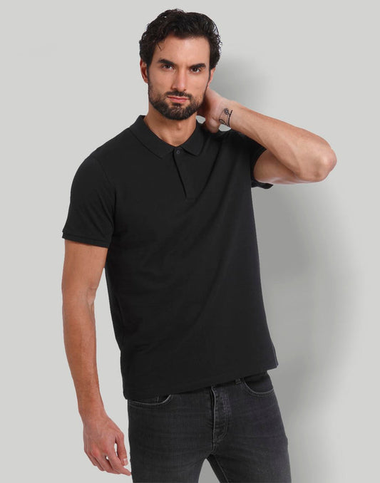 Black Polo Neck T-Shirt