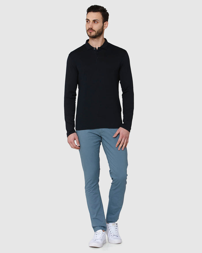 Black Polo Neck T-Shirt