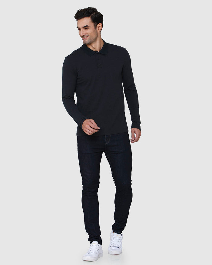 Black Polo Neck T-Shirt