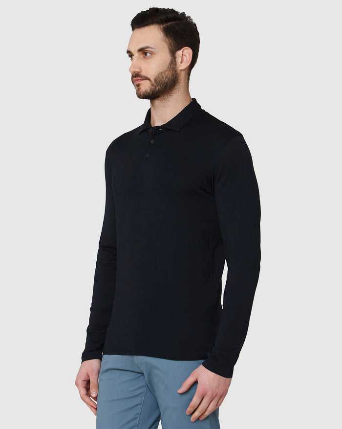 Black Polo Neck T-Shirt