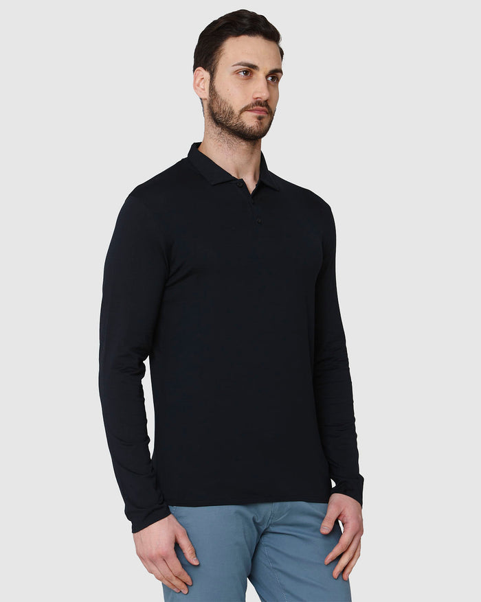 Black Polo Neck T-Shirt