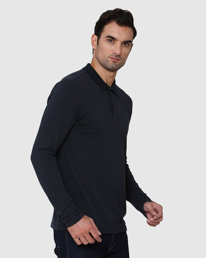 Black Polo Neck T-Shirt
