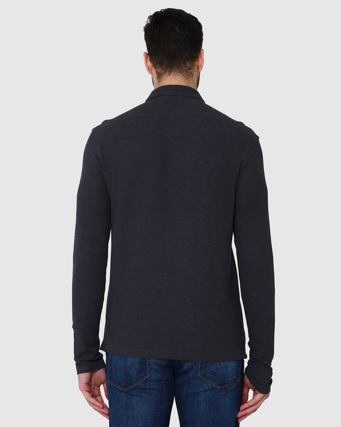 Black Polo Neck T-Shirt