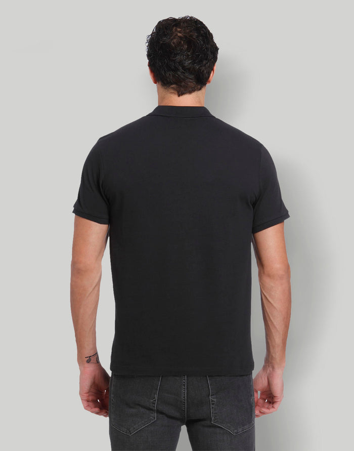Black Polo Neck T-Shirt