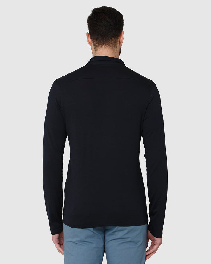 Black Polo Neck T-Shirt