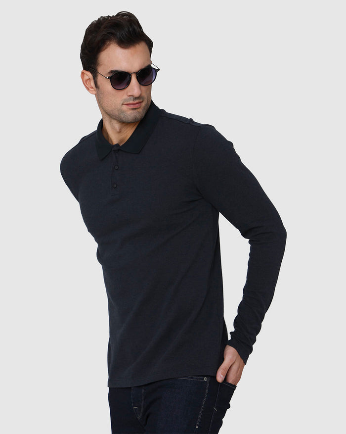Black Polo Neck T-Shirt