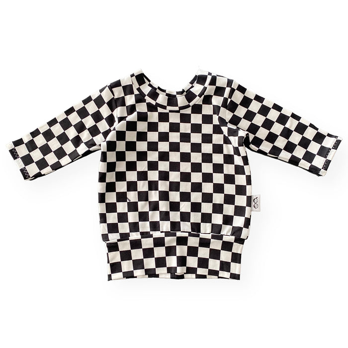 Black Retro Checkered Lounge Set