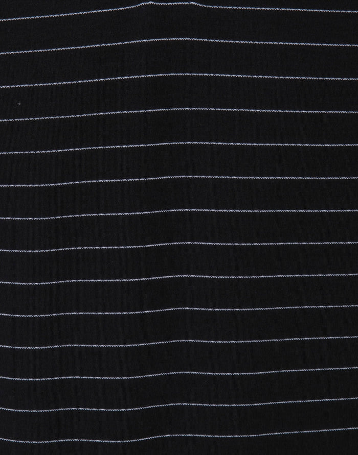 Black Striped Polo Neck T-Shirt