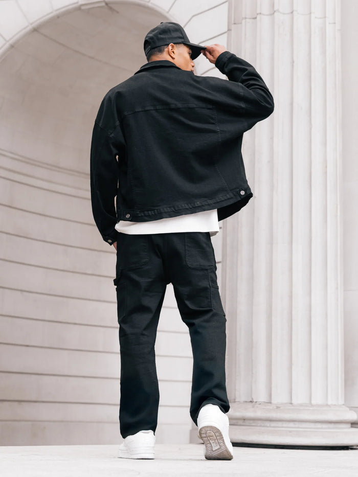 Blakely Denim Trucker Jacket - Black