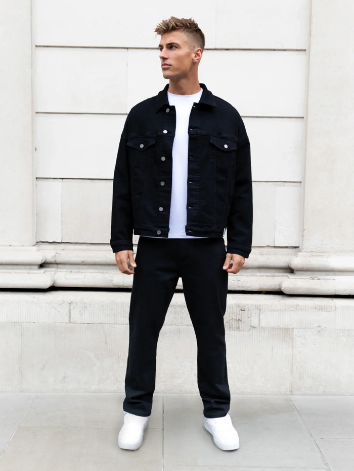 Blakely Denim Trucker Jacket - Black