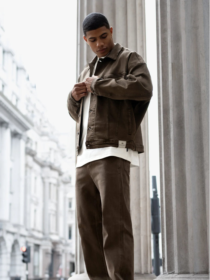 Blakely Denim Trucker Jacket - Brown