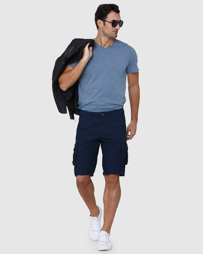 Blue Cargo Shorts