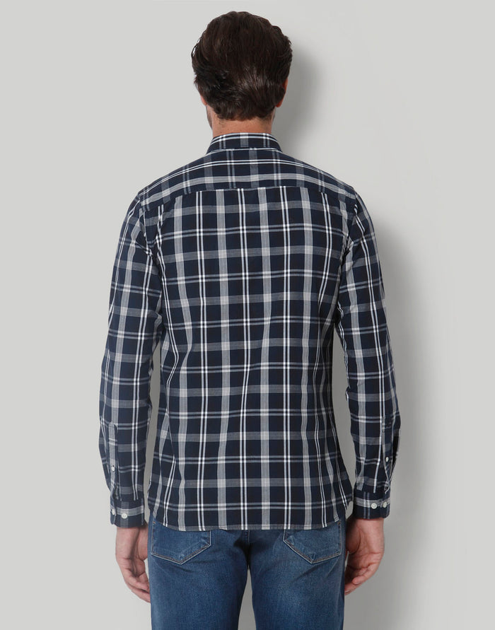 Blue Check Full Sleeves Shirt