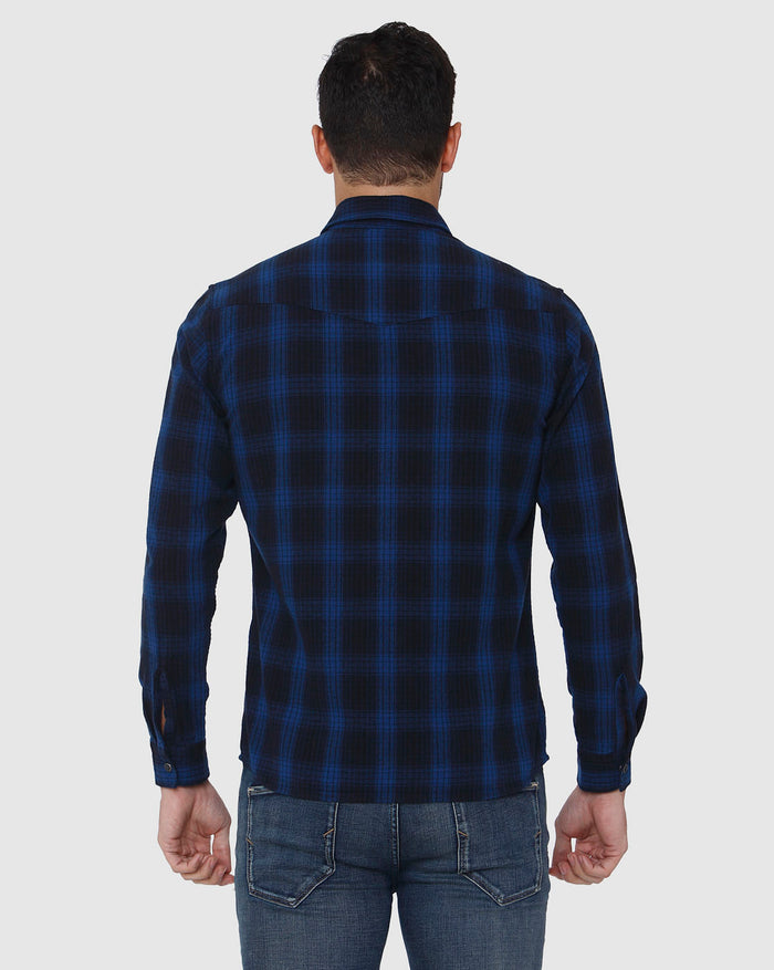 Blue Check Full Sleeves Shirt