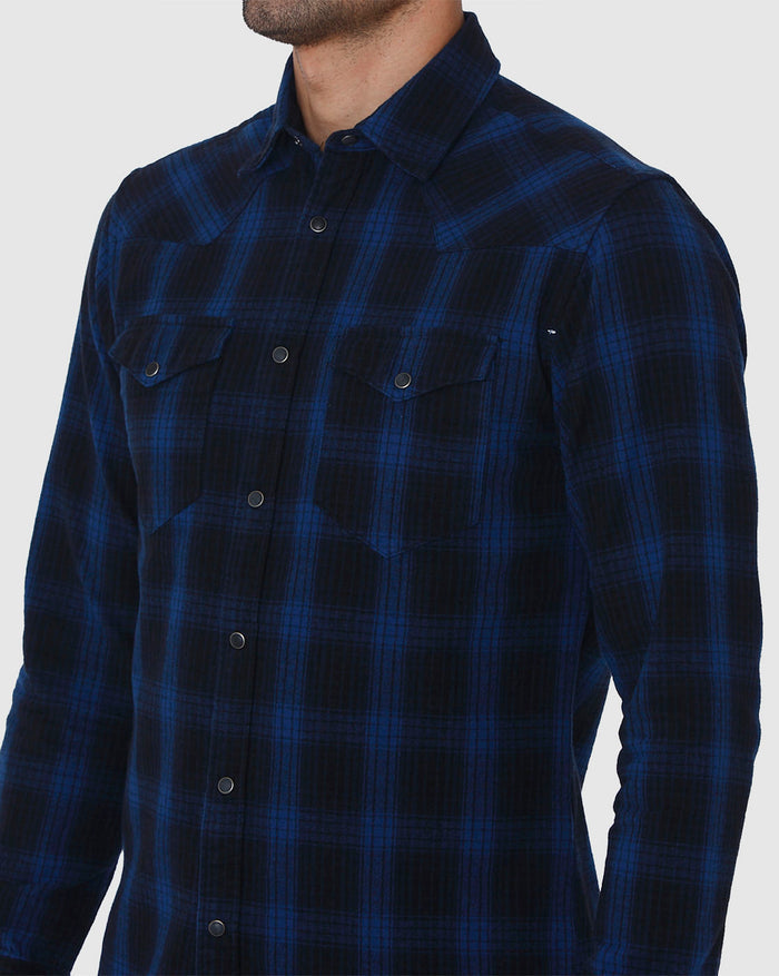 Blue Check Full Sleeves Shirt
