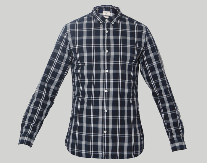 Blue Check Full Sleeves Shirt