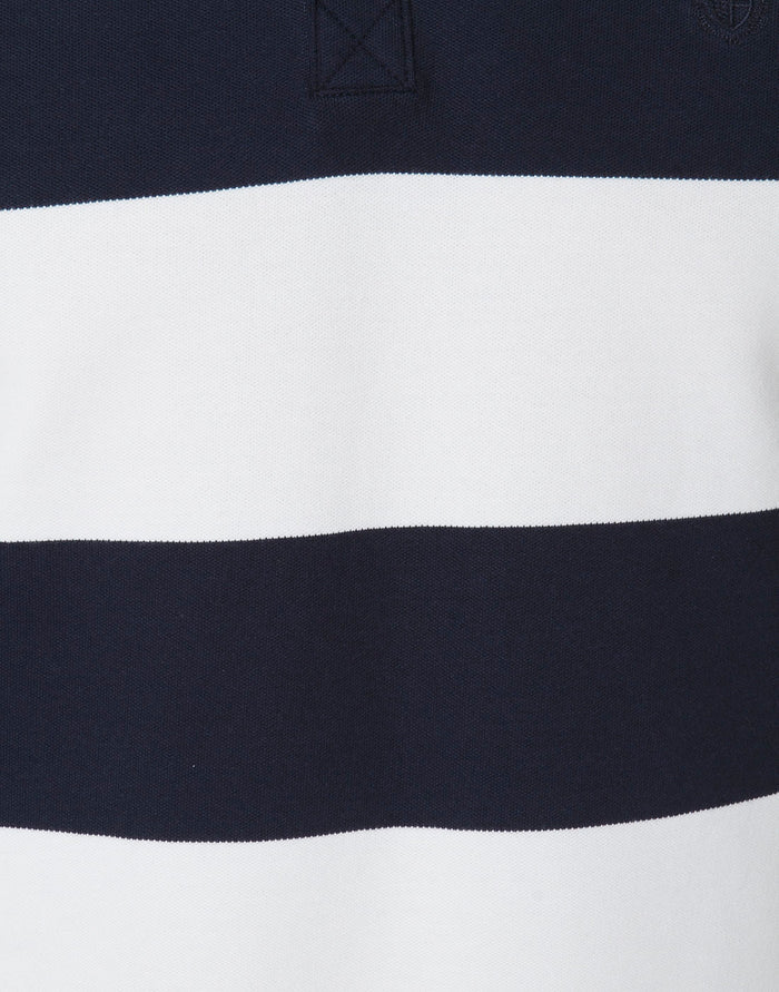 Blue Colourblocked Polo Neck T-Shirt