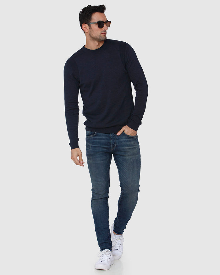 Blue Crew Neck T-Shirt