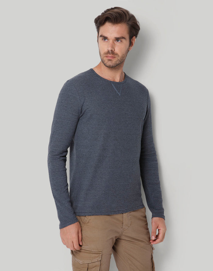 Blue Crew Neck T-Shirt